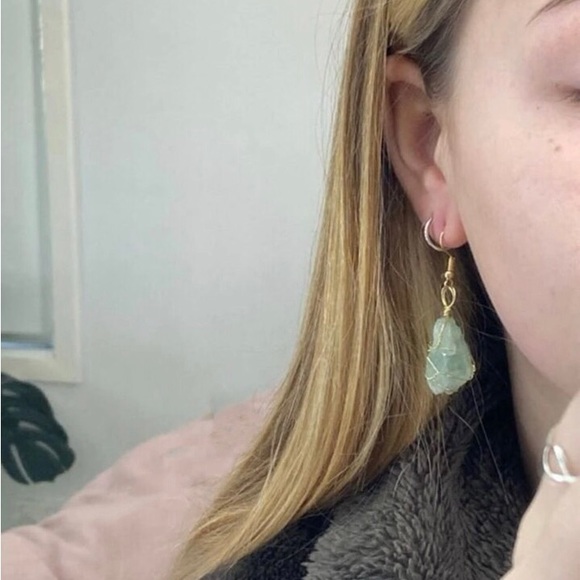 •Host pick• Handmade simulated amblygonite crystal earrings - Picture 5 of 5